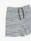 Çizgili Pamuklu Beli Bağlamalı Şort