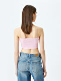 Fitilli İp Askılı Slim Fit Crop Kadın Atlet