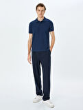 Slim Fit Kısa Kollu Pamuklu Polo Yaka Tişört