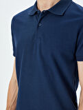 Slim Fit Kısa Kollu Pamuklu Polo Yaka Tişört