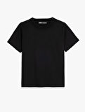 Bisiklet Yaka Pamuklu Kısa Kollu Basic Slim Fit Tişört