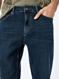 Normal Bel Cepli Slim Fit Kot Pantolon - Brad Jean