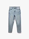Pamuklu Cepli Loose Fit Jean Pantolon - Steve Jean