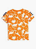 Koton Desenli Turuncu Bebek T-Shirt 5SMB10081TK-A