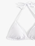 Dokulu Üçgen Boyundan Bağlamalı İpli Bikini Üstü
