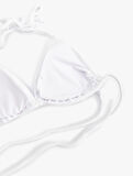 Dokulu Üçgen Boyundan Bağlamalı İpli Bikini Üstü