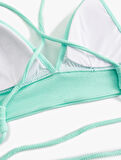 Arkası Çapraz Askılı Bağlama Detaylı Bralet Bikini Üstü