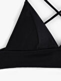 Arkası Çapraz Askılı Bağlama Detaylı Bralet Bikini Üstü