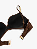 Boncuk Detaylı Push-Up Bikini Üstü