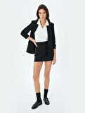 Drape Detaylı 3/4 Uzun Kollu Blazer Ceket