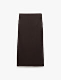 Yüksek Bel Slim Fit Midi Kalem Etek Bürümcük