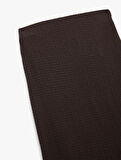 Yüksek Bel Slim Fit Midi Kalem Etek Bürümcük