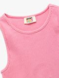 Pamuklu Arkası Pencere Detaylı Kaşkorse Basic Crop Atlet