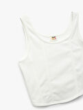 Pamuklu Slim Fit U Yaka Kalın Askılı Crop Atlet