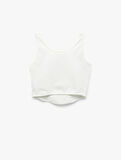 Pamuklu Slim Fit U Yaka Kalın Askılı Crop Atlet