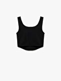 Pamuklu Slim Fit U Yaka Kalın Askılı Crop Atlet