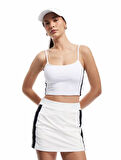 Askılı Şerit Baskılı Slim Fit Crop Sporcu Atleti