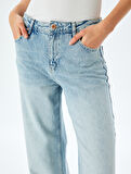 Normal Bel Loose Straight Fit Jean Pantolon