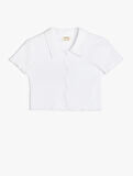 Düğmeli Kısa Kollu Basic Polo Yaka Pamuklu Tişört