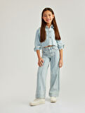 Düğme Detaylı Pamuklu Crop Denim Ceket