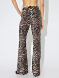 Koton X Zeynep Bastık - Leopar Desen İspanyol Paça Pantolon