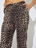 Koton X Zeynep Bastık - Leopar Desen İspanyol Paça Pantolon