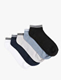 Çizgili Pamuklu 5'li Patik Çorap Seti