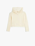 Kapşonlu Sweatshirt File Detaylı Uzun Kollu