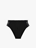 Astarlı Yanları İpli Yüksek Bel Bikini Altı