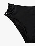 Astarlı Yanları İpli Yüksek Bel Bikini Altı