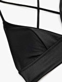 Arkası Bağlama Detaylı Bralet Bikini Üst