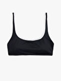 Astarlı Mat Kumaş U Yaka Spor Bikini Üstü