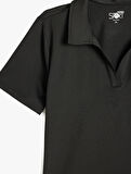 Kısa Kollu Polo Yaka Slim Fit Spor Tişört