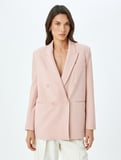 Kruvaze Oversize Blazer Ceket
