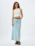 Crop Atlet Halter Yaka Fitilli Slim Fit