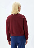 Koton Bisiklet Yaka Bordo Kadın Sweatshırt 5WAK10024PK
