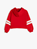 Snoopy Kapşonlu Sweatshirt Lisanslı Uzun Kollu Şardonlu Pamuklu