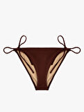 Astarlı Parlak Yanları Bağlamalı İpli Bikini Altı