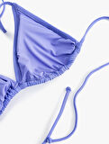 Boyundan Bağlamalı İpli Üçgen Bikini Üstü