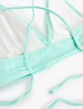 Bağlama Detaylı Arkası Çapraz Askılı Bralet Bikini Üstü