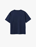 Kısa Kollu Pamuklu Bisiklet Yaka Basic Oversize Tişört