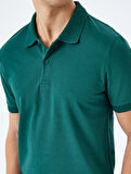 Slim Fit Kısa Kollu Pamuklu Polo Yaka Tişört