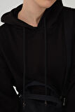 Kapüşonlu Sweatshirt Siyah