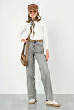 Wide Leg Jean Gri