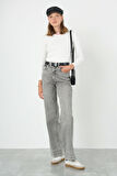Wide Leg Jean Gri