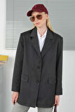 Klasik Blazer Ceket Antrasit