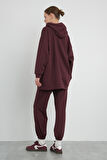 Kapüşonlu Sweatshirt Bordo