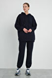 Kapüşonlu Sweatshirt Lacivert