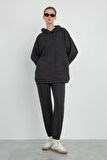 Kapüşonlu Sweatshirt Antrasit