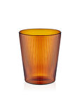 The Mia Striped Borosilikat Cam Bardak Amber 400 ml